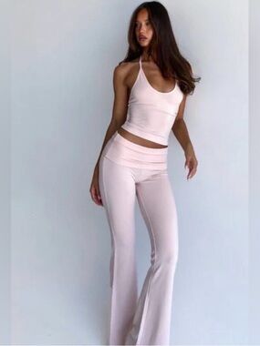 CSB Jersey flare pant Blush pink NWT size XS